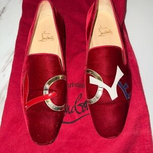 Christian Louboutin Red Love Loafers